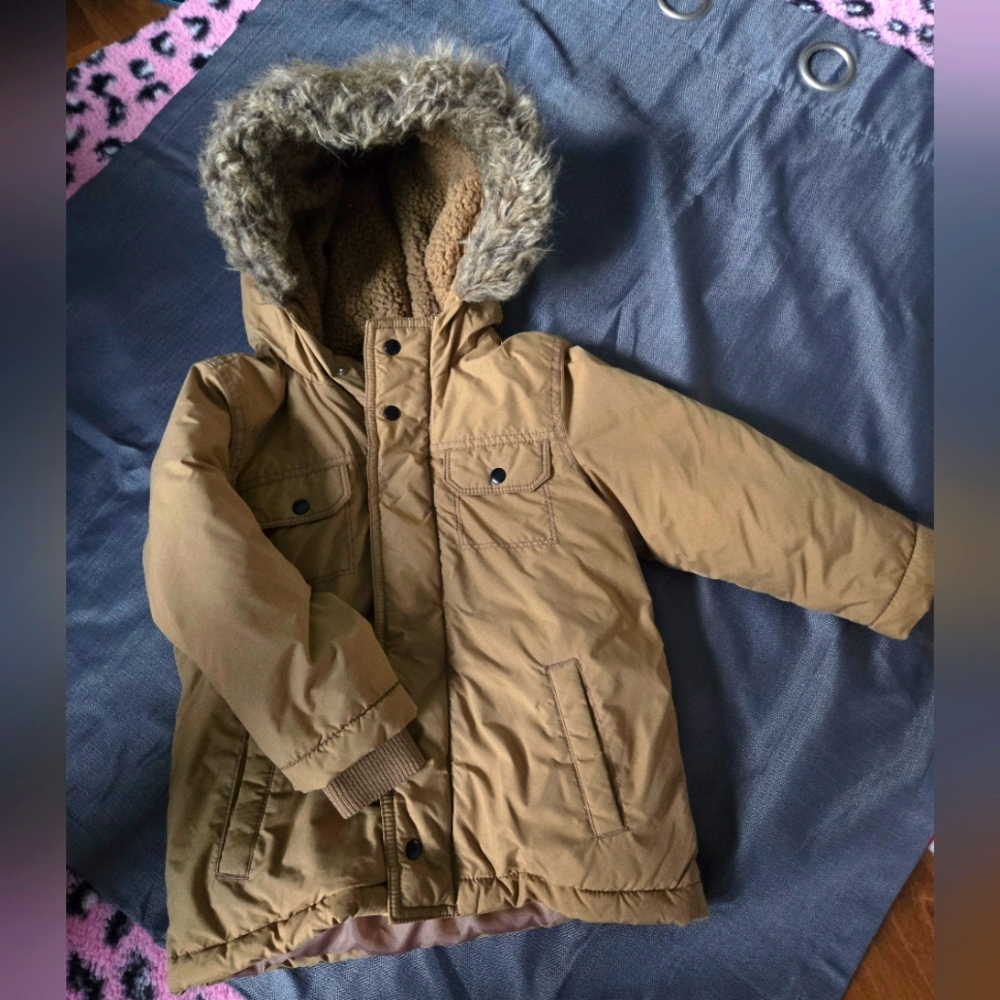 Fur Hooded kids Puffer Jacket